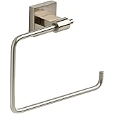 Franklin Brass Maxted (1-Pack) Hand Towel Holder Satin Nickel Towel Racks for Bathroom Wall Square Towel Ring Holder for Bath Towel Hanger for Kitchen, Bathroom Accessories MAX46-SN