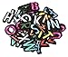 Juvale Letter Patches - 52-Piece Alphabet Applique Patches, Iron on Patches, DIY Embroidered Patches for Hats, Jackets, Shirts, Vests, 2 Sets of 26 Letters, Multicolored, 1.375 x 1 inches