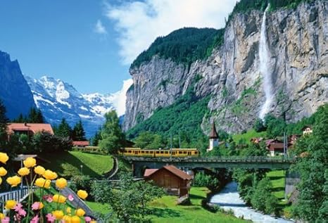 Amazon 1000ピース シュタウプバッハ滝とユングフラウの登山鉄道 71 387 ジグソーパズル おもちゃ Amazon 1000ピース シュタウプバッハ滝とユングフラウの登山鉄道 71 387 ジグソーパズル おもちゃ