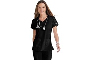 BARCO Grey's Anatomy Scrubs - Cora Scrub Top for Women, Crossover V-Neck, Fitted Back Super-Soft Women's Scrub Top
