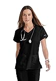 Grey's Anatomy 41423 4 Pkt Crossover V-Neck Top