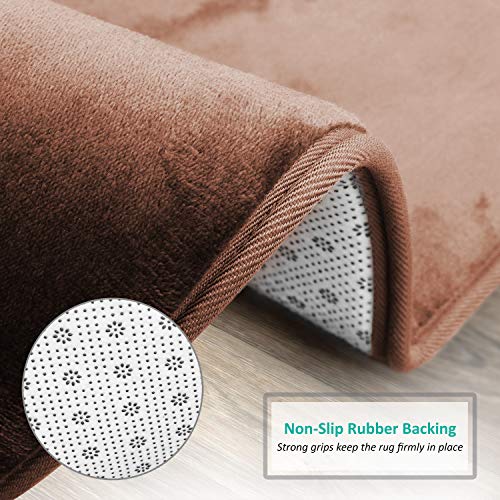 Clara Clark Bathroom Rugs, Velvet Memory Foam Bath Mat NonSlip Bath