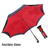 NEWBRELLAs 25 / 23 inch Golf Size Auto Open / Close Inverted Umbrella for Driver