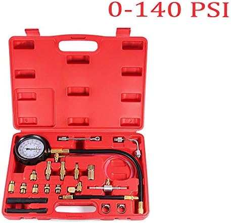 TU-114 0-140 PSI Fuel Injector Injection Pump Pressure Tester Gauge Kit Car Tools with Carrying Case for Cars Trucks Vehicles (TU-114)