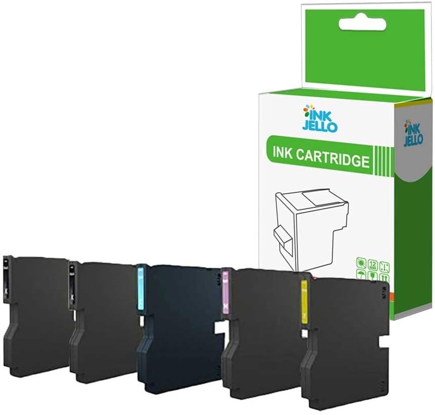 Inkjello Ink Cartridge for Ricoh SG3120BSFNw SG2100N SG3100SNw SG3110DN 5-Pack