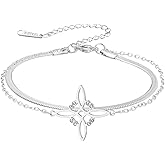 EUEAVAN Witches Knot Bracelet Celtic Knot Anklet Nudo De Bruja Good Luck Triquetra Trinity Wiccan Amulet Jewelry Irish Gifts for Women