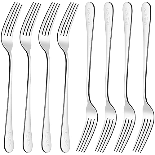 HansGo Dinner Forks, 8PCS Good Table Forks Top Food Grade Stainless Steel Silverware Forks Flatware Forks Use for Home Kitchen Hotel Restaurant
