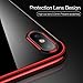 iPhone X 10 Case, HONTECH Clear TPU Ultra-Thin Half Electroplate Protective Bumper Cover for iPhoneX (Red)