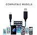 iPhone Cables,MKDGO 360 Degree Light Visible Flowing LED Light Up Fast Charger Lightning to USB Cable Sync Data Corde for iPhone X/8/7/7 Plus/6s/6s Plus/6/6 Plus/5s/5c/iPad/iPod(3ft Black)