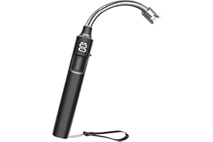 BAILY CHEER Candle Lighter Upgraded USB Rechargeable Electric Lighter Extra Long Lasting Battery Life, LED Display, Flexible Neck Windproof Flameless Plasma Long lighter for Candles BBQ Kitchen Camping