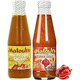 Matouk's HOT PEPPER SAUCE and Trinidad Scorpion Pepper Sauce 10oz (Pack of 2)