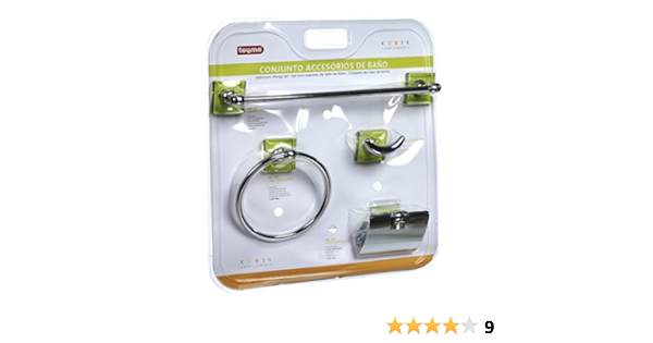 toyma 0869/43-Conjunto Accesorios baño Kubik, Color Pistacho ...
