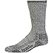PowerSox Men's Bootsocks Medium Cushion Merino Wool Crew Socks, 2 Pairs, Black Marl, Shoe Size: 9-12.5