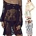 FUNOC Boho Hippie Women Off Shoulder Beach Cover Up Mini Dress Blouse Shirt
