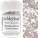 Hobbyland Edible Sprinkles (Metallic Silver Glitter Stars, 4.5g)