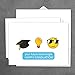 Emoji Graduation Card Pack - Set of 18 Cards, Blank Inside with White envelopes