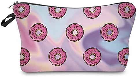 HELLATHUND Girls Boys Children Pencil Case Unicorn Stationery Pouch School Pen Pencil Organiser Funny Cute Office Make up Bag (Holo donuts)