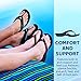 Powerstep Men's Arch Support Orthotic Flip Flop Sandals with Shock Absorbing Sole, Lightweight Non-Slip Tread, Black, 10