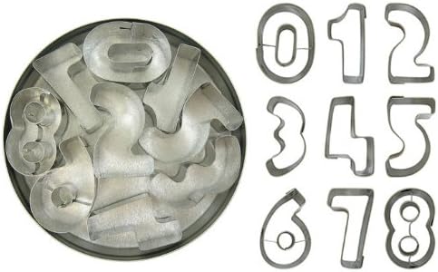 Miniature Numbers 1.5" Tin Cookie Cutter 9 Pc Set L402