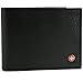 Alpine Swiss Men's RFID SAFE Men’s Leather Wallet Hybrid Bi-fold with Flip out ID, Black