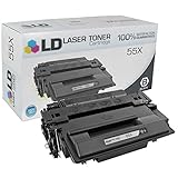 LD Compatible Replacement Laser Toner Cartridge for HP CE255X (55X) High-Yield Black for Laserjet P3010, P3015, P3015d, P3015dn, P3015n, P3015x, Enterprise 500 MFP525dn, 525f, 525c, M521dn, M521dw