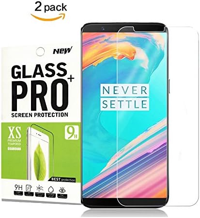 [2PACK]Oneplus 5T Tempered Glass Screen Protector, Acoverbest[9H Hardness][Anti-Scratch][Shockproof][Easy to Install]Tempered Glass for Oneplus 5T Screen Protector
