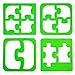 Lunch Punch Sandwich Cutters, Set of 4, Puzzle Shape