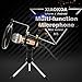 Professional Condenser Microphone, Plug &Play Home Studio microphones for Iphone Android Recording, PC, Computer, Podcasting, Mini Desktop MIC Stand dual-layer acoustic filter (M3-gold)