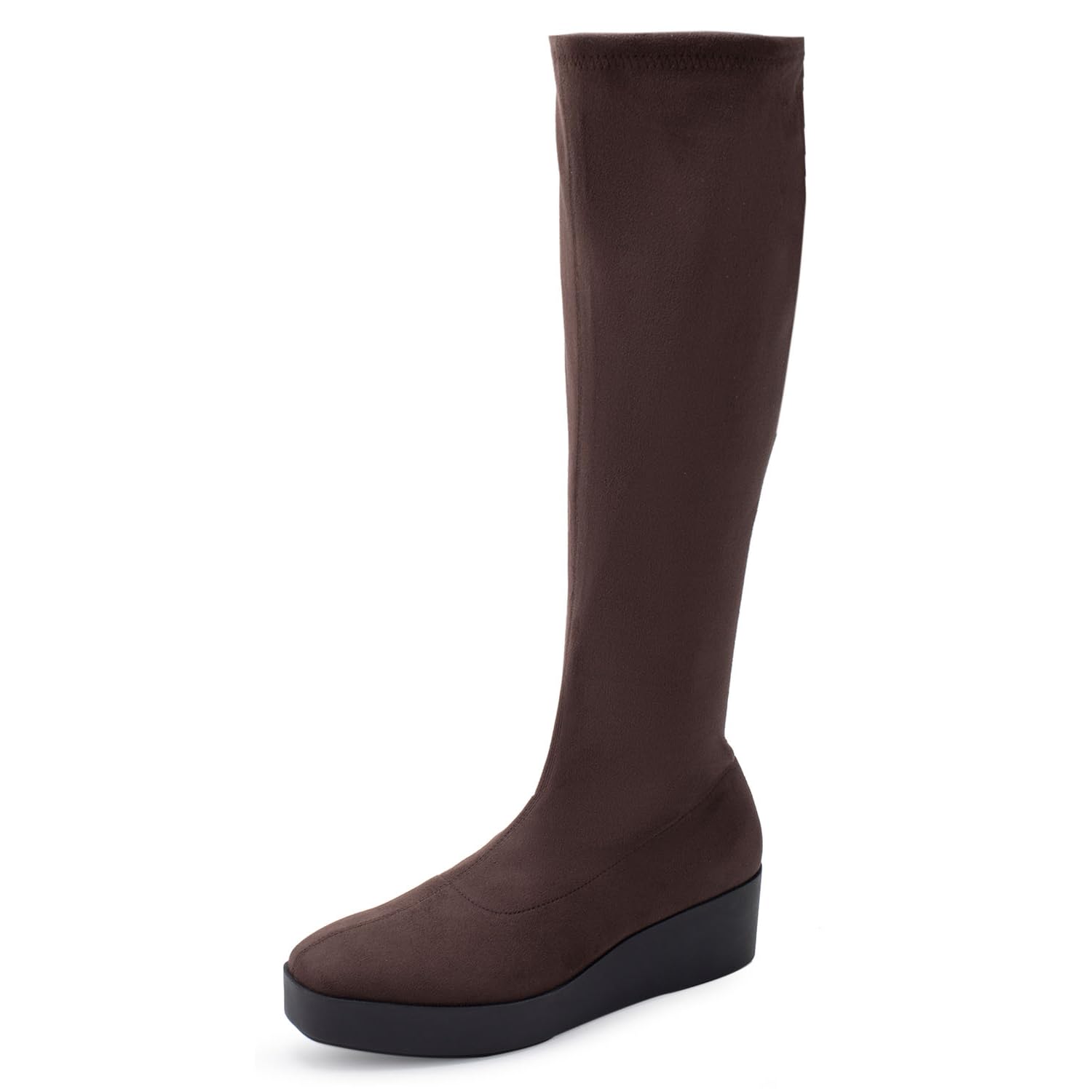 Aerosoles Women’s CECINA Knee High Boot, Java Stretch Faux Suede, 6.5