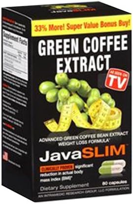 Intramedics Javaslim Green Coffee, 80 Count