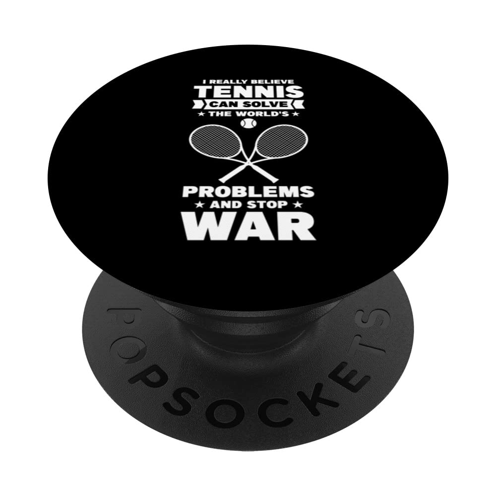 I really believe tennis can solve tennis sport player PopSockets Swappable PopGrip