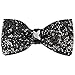 habibee Rhinestone Pre-tied Bow Tie for Men Adjustable Sequin Bow Tie for Wedding and Party Costume Accessories