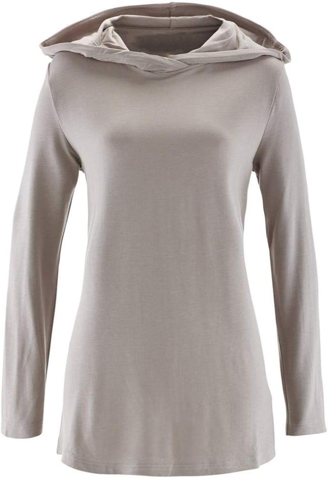 SEWORLD Women Casual Basic Solid Long Sleeve Sweatshirt Top Hoodie Blouse