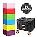 Lewo Wooden Giant Stacking Games Hardwood Blocks Tumble Tower Building Toys 54 Pieces with Storage Bag