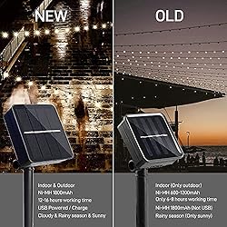 Solar String Lights, COOLAPA 80 Led 46 FT Warm