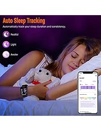 RIVERSONG   Reloj inteligente de actividad física con monitor de actividad   pantalla a color resistente al agua, reloj deportivo con calorías de frecuencia cardíaca, podómetro, monitor de sueño, recordatorio de llamadas mensajes, reproductor de música pa
