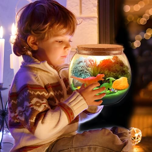 Beauenty Dinosaur Terrarium Kit for Kids, Boys, Ages 4-12, Craft Kit, Creative Imagination Development, Concept Development Skills