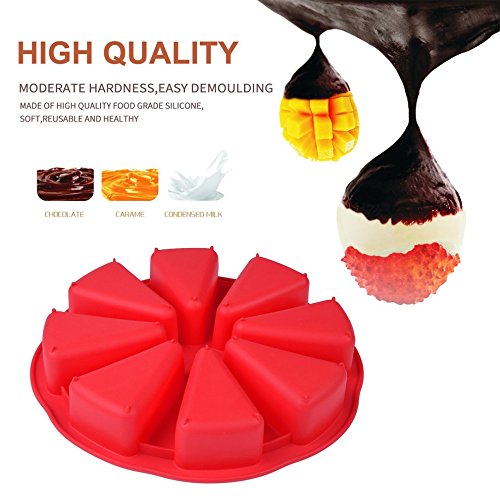 8 Cavity Scone Pans Silicone Cake Mold Pastry Mould Oven Bread Pizza Bakeware