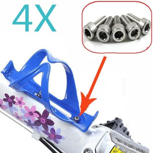 (HQ Product) 4x Bicycle Cycle Bike Bottle Cage Holder Hexagon Screws Bolts