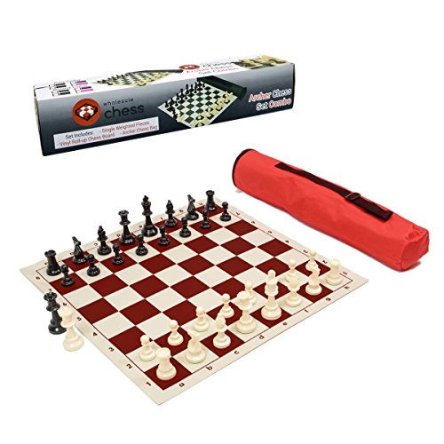 Wholesale Chess Archer Chess Set Combo - Red Chess Board & Bag