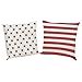 Kaba Flair July 4th Decorations - American Flag Inspired Pillowcase Covers - Stars and Stripes Cushion Design - 2 Count - Be Patriotic On Independence Day