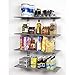 Seville Classics 2-Tier Iron Mesh Adjustable Floating Wall Shelves, 36