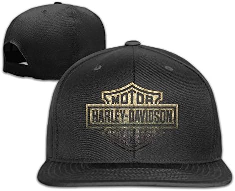 YhsukNNTBJ Adjustable Snapback Baseball Hat&cap Harley Logo Black