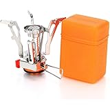 AOTU Portable Camping Stoves Backpacking Stove with Piezo Ignition ，Stable Support Wind-Resistance Camp Stove for Outdoor Camping Hiking Cooking