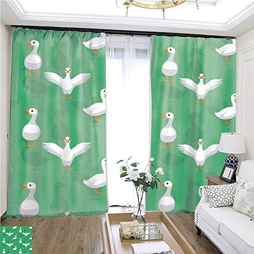 Structured Curtain Duck Pekin Cartoon Seamless Wallpaper W108 x L78 Darkened Insulated Living Room Curtains Highprecision Curtains for bedrooms Living Rooms Kitchens etc.