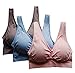 Vogue of Eden Women's Wire-Free Padded Sports Bra (Pack of 3)