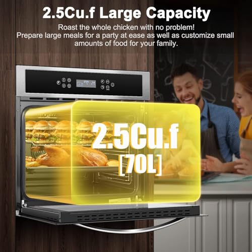 AMZCHEF Single Wall Oven 24