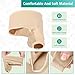 VINGVO Gel Bunion Corrector Toe Straightener 1 Pair Set, Big Toe Splint Protectors, Support Sleeve with Silicone Separators and Pad for Hallux Valgus Pain Relief Day and Night Time, Fleshcolor