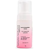 Bade Natural Rosewater Foaming Facial Cleanser – Gentle Vegan Face & Plant-Based Collagen – Hydrating for All Skin Types – 3.4 fl oz (100 ml)