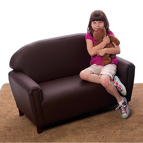Brand New World Furniture FS2C100 Brand New World School Age Enviro-Child Upholstery Sofa, Chocolate